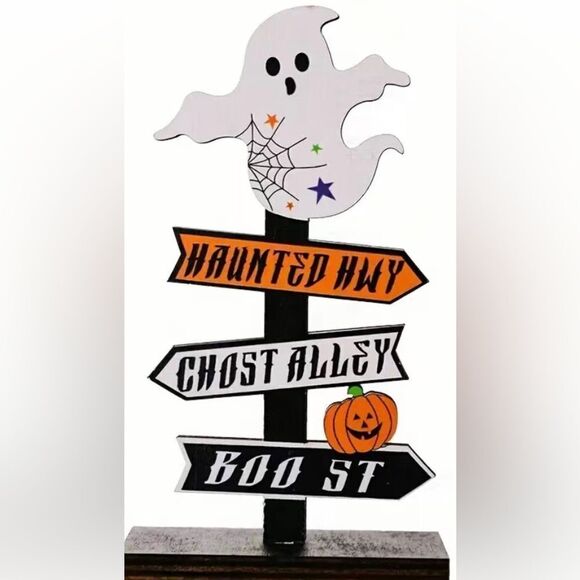 HALLOWEEN GHOST STREEY SIGN - Picture 2 of 2